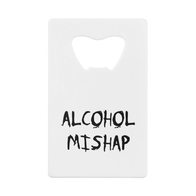Abrebotellas De Tarjeta De Crédito Abuso de alcohol (Anverso)