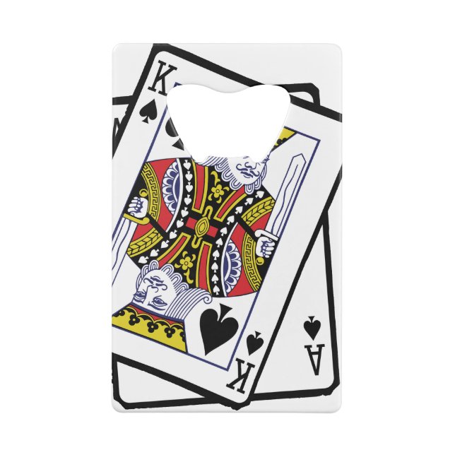 Abrebotellas De Tarjeta De Crédito Ace y Rey de Espadas 21 cumpleaños (Reverso)