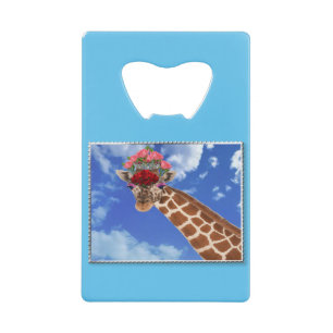 Abrebotellas De Tarjeta De Crédito Adorable "Missy Giraffe"