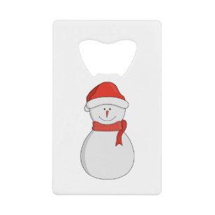 Abrebotellas De Tarjeta De Crédito Adorable Snowman