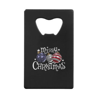 Abrebotellas De Tarjeta De Crédito Adornos de árbol de Navidad Bandera Americana Patr
