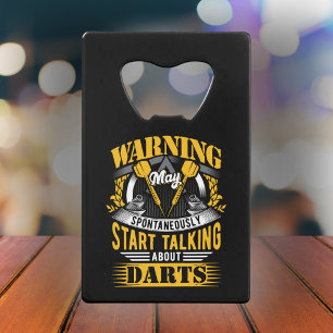 Abrebotellas De Tarjeta De Crédito Advertencia divertida de Dart