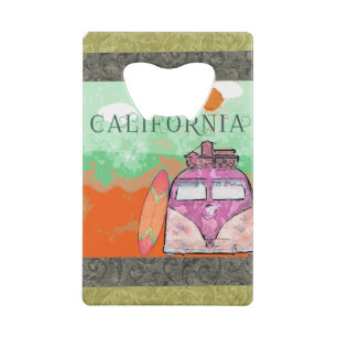 Abrebotellas De Tarjeta De Crédito Afiche de viaje de California