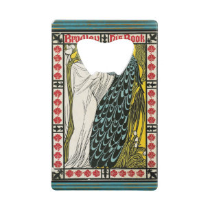 Abrebotellas De Tarjeta De Crédito Afiche vintage:Peacock:Mujer