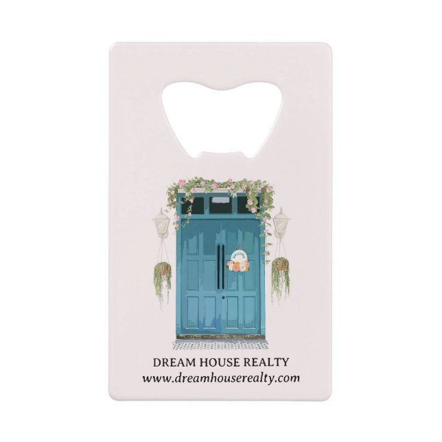 Abrebotellas De Tarjeta De Crédito Agente Inmobiliario Realtor Promocional o Regalos (Anverso)