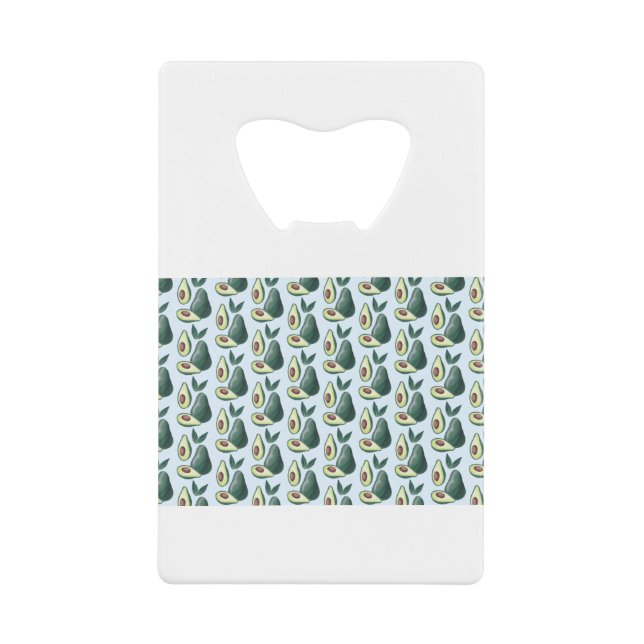 Abrebotellas De Tarjeta De Crédito aguacates acuarelas (Anverso)