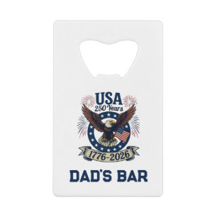 Abrebotellas De Tarjeta De Crédito Águila Americana Patriótica Personalizada 250 Años