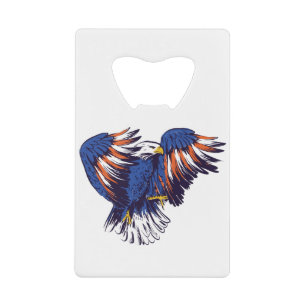 Abrebotellas De Tarjeta De Crédito Águila calva de Estados Unidos