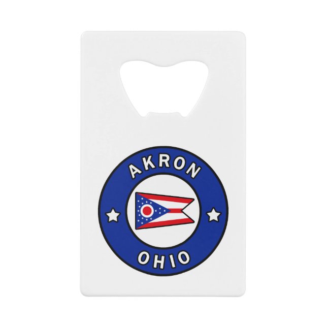 Abrebotellas De Tarjeta De Crédito Akron Ohio (Anverso)