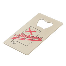 Abrebotellas De Tarjeta De Crédito Alabama Corazón de Dixie