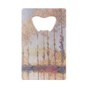 Abrebotellas De Tarjeta De Crédito Álamos de Claude Monet el   en los bancos del Ept