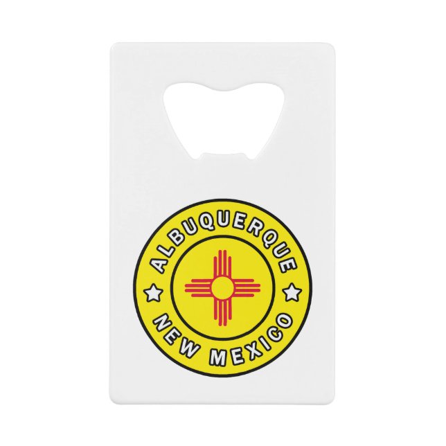 Abrebotellas De Tarjeta De Crédito Albuquerque Nuevo México (Anverso)
