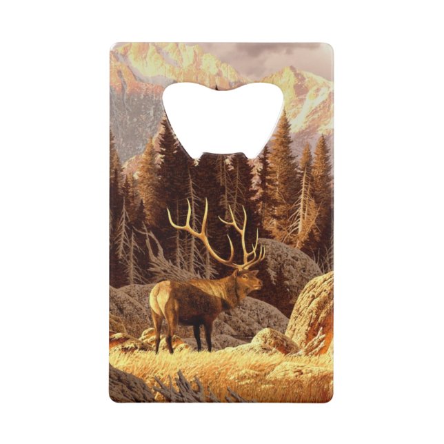 Abrebotellas De Tarjeta De Crédito Alces Bull (Anverso)