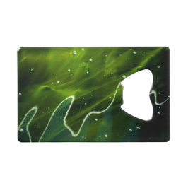 Abrebotellas De Tarjeta De Crédito Algas verdes y bocna acuática