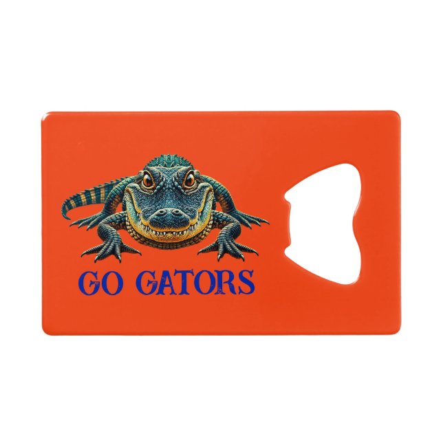 Abrebotellas De Tarjeta De Crédito Alligator - Go Gators (Reverso Horizontal)