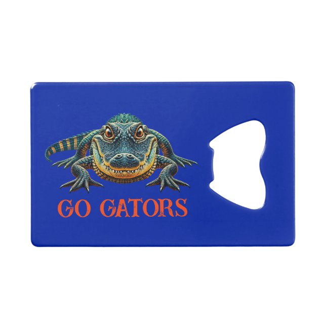 Abrebotellas De Tarjeta De Crédito Alligator - Go Gators (Anverso (Horizontal))