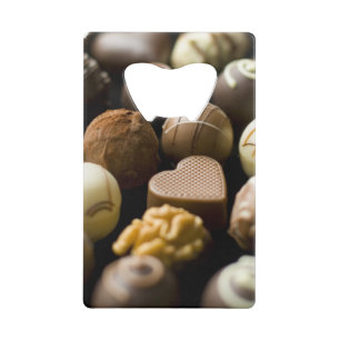 Abrebotellas De Tarjeta De Crédito Almendras garapiñadas deliciosas del chocolate