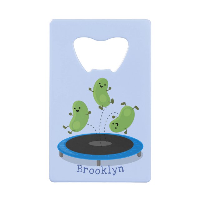 Abrebotellas De Tarjeta De Crédito Alubias verdes graciosas y lindas en el personaliz (Anverso)