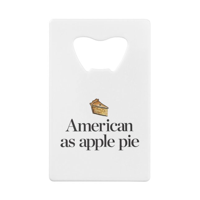 Abrebotellas De Tarjeta De Crédito Americano como empanada de Apple (Reverso)