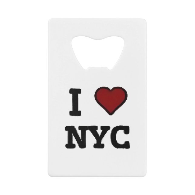 Abrebotellas De Tarjeta De Crédito Amo a NYC corazón (Anverso)