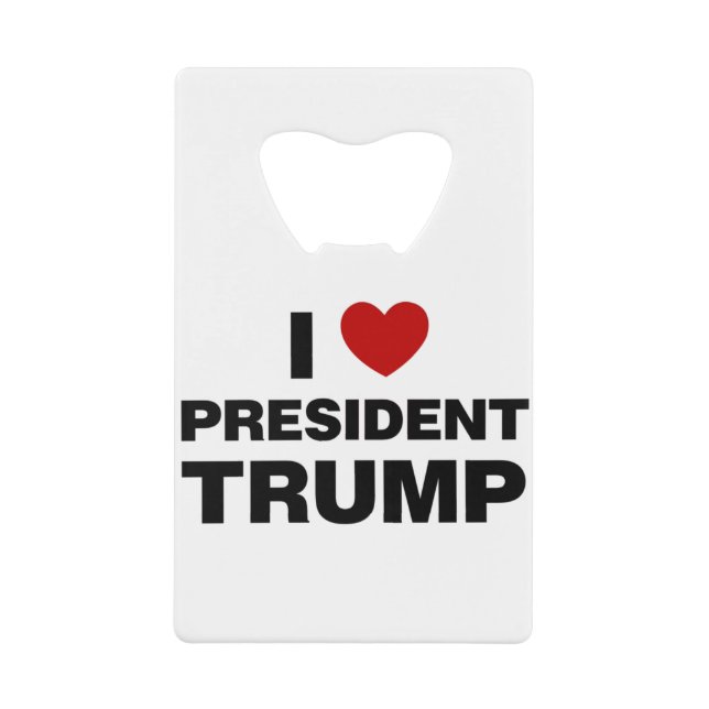 Abrebotellas De Tarjeta De Crédito Amo el corazón del presidente Trump (Anverso)