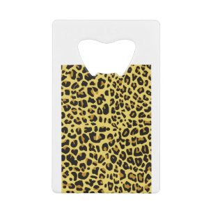 Abrebotellas De Tarjeta De Crédito Animal Fur Skin Pattern Form Feline Cat Wild