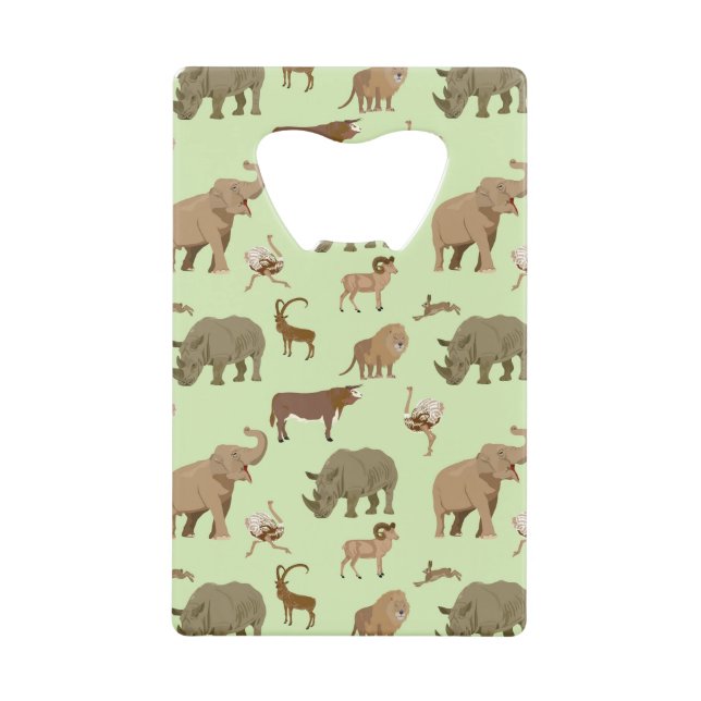 Abrebotellas De Tarjeta De Crédito Animales salvajes (Anverso)