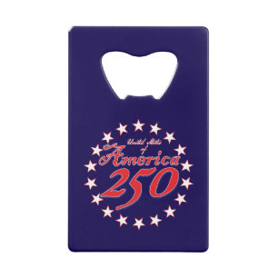 Abrebotellas De Tarjeta De Crédito Aniversario 250 de América