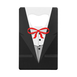Abrebotellas De Tarjeta De Crédito Antiguo Tuxedo negro de moda