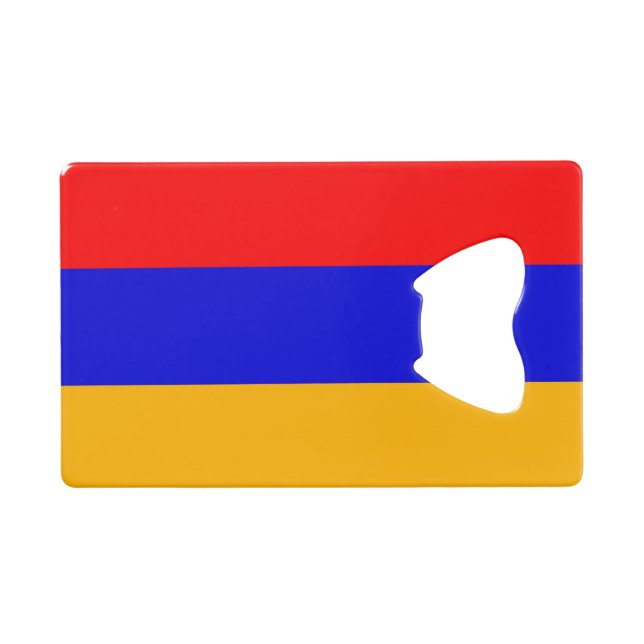 Abrebotellas De Tarjeta De Crédito Apertura de botella de acero con bandera de Armeni (Anverso (Horizontal))