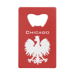 Abrebotellas De Tarjeta De Crédito Apertura de botella de águila polaca de Chicago