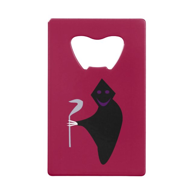 Abrebotellas De Tarjeta De Crédito Apertura de botella de Halloween Grim Reaper (Anverso)