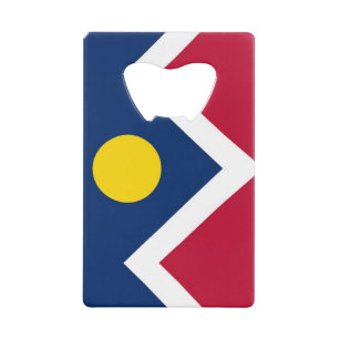 Abrebotellas De Tarjeta De Crédito Apertura de botellas de acero con bandera de Denve