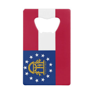 Abrebotellas De Tarjeta De Crédito Apertura de botellas de acero con bandera de Georg