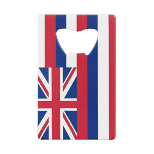 Abrebotellas De Tarjeta De Crédito Apertura de botellas de acero con bandera de Hawai