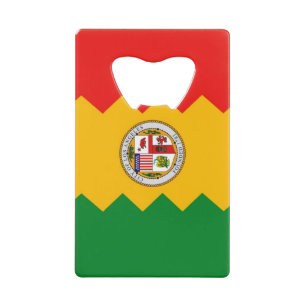 Abrebotellas De Tarjeta De Crédito Apertura de botellas de acero con bandera de Los Á
