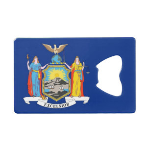 Abrebotellas De Tarjeta De Crédito Apertura de botellas de acero con bandera de Nueva