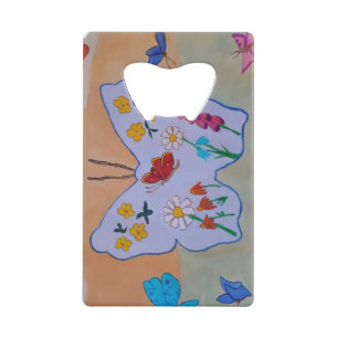 Abrebotellas De Tarjeta De Crédito Apertura de botellas de ensueño de mariposa