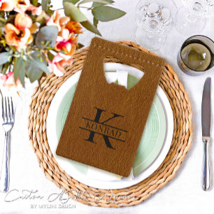 Abrebotellas De Tarjeta De Crédito Apertura de frascos de monograma de impresión de c