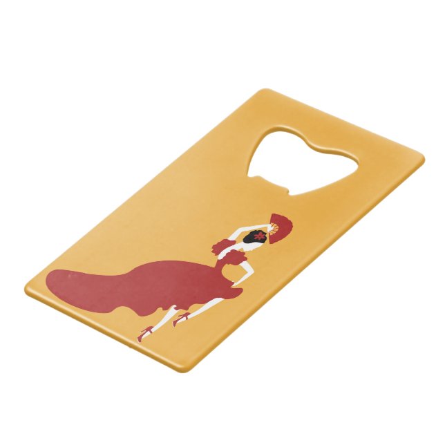 Abrebotellas De Tarjeta De Crédito Apertura del frasco de bailarina de Flamenco (Ángulo frontal)