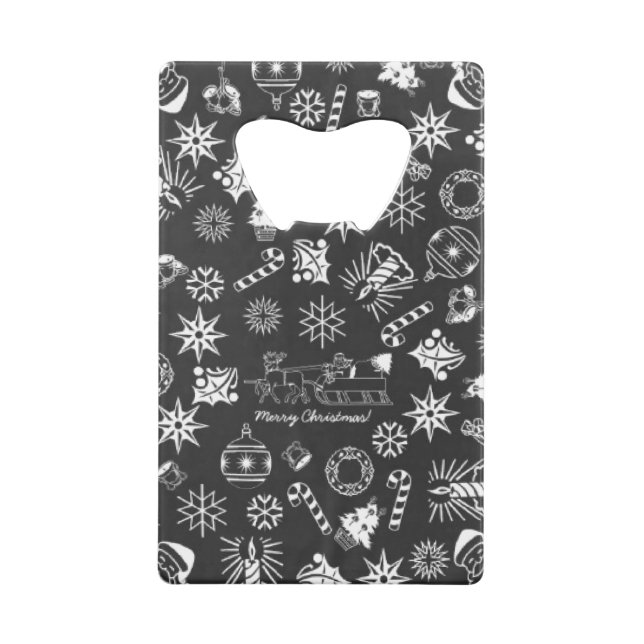 Abrebotellas De Tarjeta De Crédito Apertura del frasco de la tarjeta de crédito navid (Reverso)