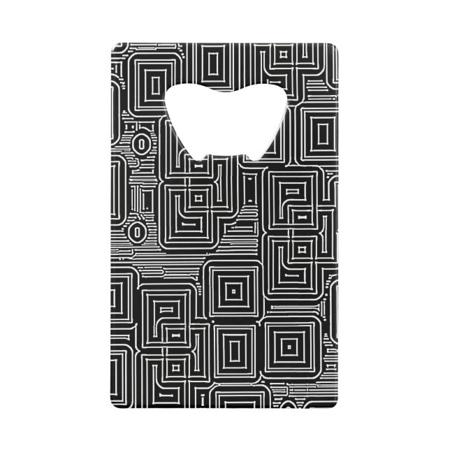 Abrebotellas De Tarjeta De Crédito Apertura del frasco de Maze de circuito (Anverso)