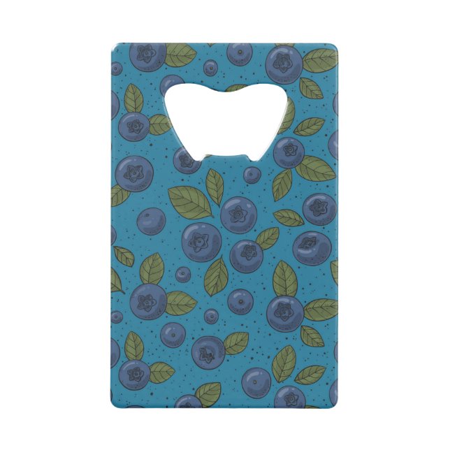 Abrebotellas De Tarjeta De Crédito Arándanos azules (Anverso)