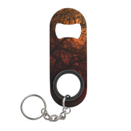 Abrebotellas De Tarjeta De Crédito Árbol de invierno de la silueta de sol