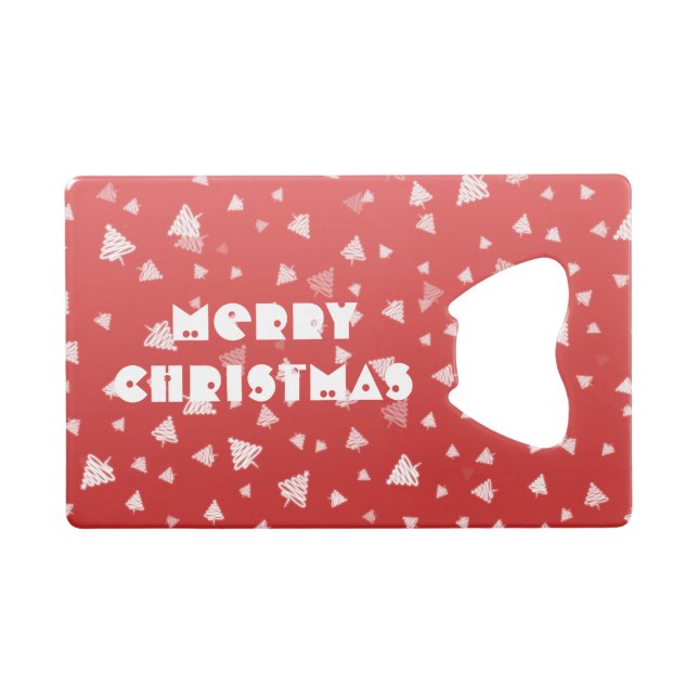 Abrebotellas De Tarjeta De Crédito Árbol de Navidad (Anverso (Horizontal))