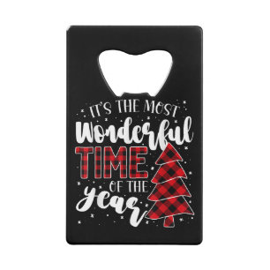Abrebotellas De Tarjeta De Crédito Árboles de Navidad es el momento más maravilloso d