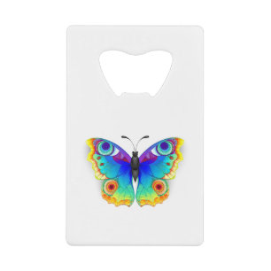 Abrebotellas De Tarjeta De Crédito Arcoiris mariposa Peacock Eye