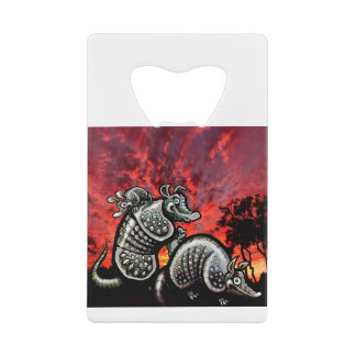 Abrebotellas De Tarjeta De Crédito Armadillos del cielo rojo