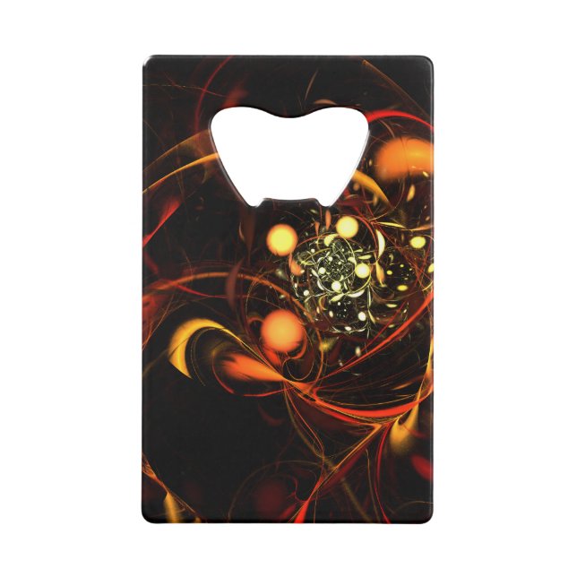 Abrebotellas De Tarjeta De Crédito Arte abstracto de latido (Anverso)