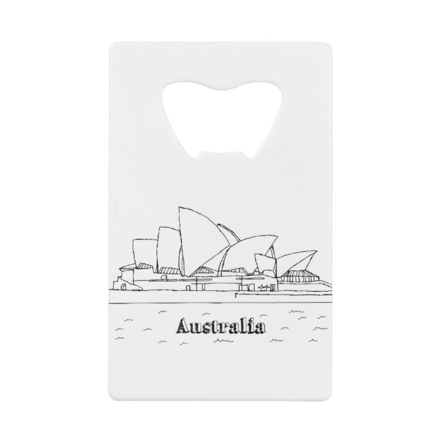 Abrebotellas De Tarjeta De Crédito Arte artístico de vacaciones de Sydney en Australi (Anverso)